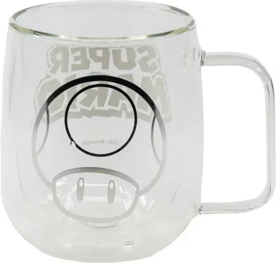 Produktbild von Super Mario Toady doppelwandige Kaffeetasse Teetasse Glastasse 290 ml