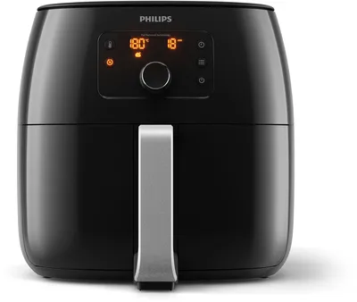 Produktbild von Philips Airfryer XXL Premium Heißluftfriteuse, 1.4 kg, LCD Display, Warmhaltefunktion, Schwarz (HD9650/90)