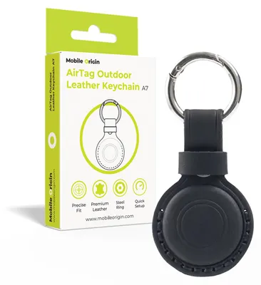 Zdjęcie produktu dla Mobile Origin A7, Etui, Czarny, Apple, Metal, Skóra, AirTag, 45 mm
