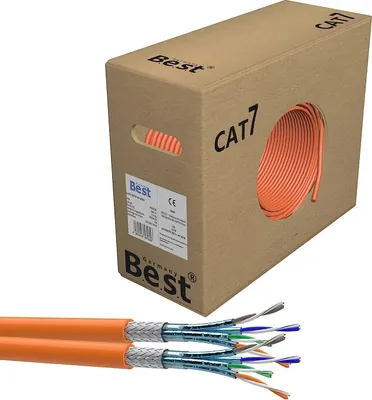 Produktbild von 50m Germany B.e.s.t CAT 7 Verlegekabel Duplex Best Gigabit Netzwerkkabel Kupfer LAN 1000Mhz S/FTP