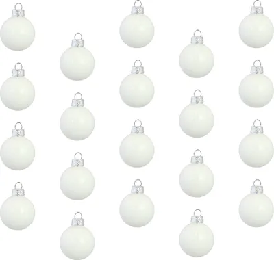 Produktbild von Weihnachtskugeln Set Porzellanweiß