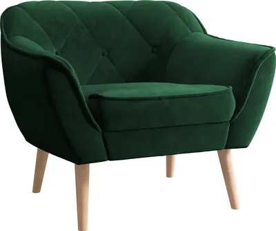 Produktbild von MIRJAN24 Sessel Skand 1, Polstersessel mit Wellenfeder, Holzfüße, Wohnzimmer Kollektion (Farbe: Kronos 14)