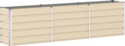 Produktbild von vidaXL Pflanzkübel Elfenbein 480 x 50 x 45 cm Verzinkter Stahl