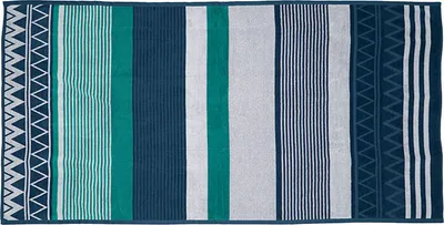 Produktbild von Sympathica Family Strandtuch Liegetuch List Cuba Streifen blau  90x180 10122