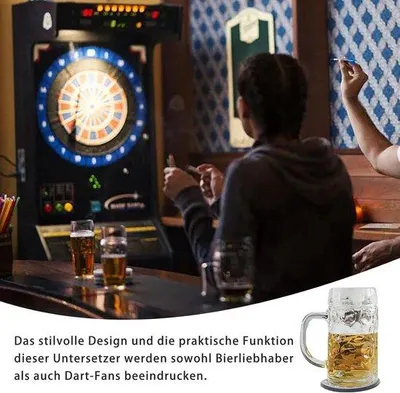 Image de Sous-verres en verre avec motif de tasse pour bars et cafés
