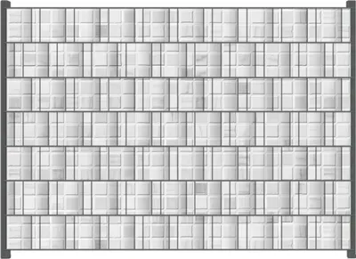 Produktbild von Wallario Zaunsichtschutz mit Motiv Fliesen im Bad weiß-grau für Ein- und Doppelstabmatten Zäune in der Größe 200 x 140 cm
