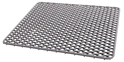 Immagine prodotto di Tappetino protettivo per lavello - Tappetino quadrato per lavello - Antiscivolo, resistente al calore da -40 a 220 °C, design a nido d'ape, 34,5 x 34,5 cm - Grigio scuro