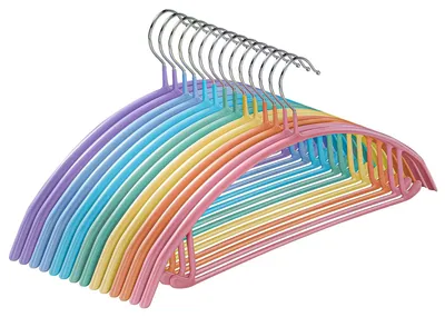 Kleiderbügel 14 Stk. 42 cm breit, Metall mit PVC-Beschichtung, rutschfest
