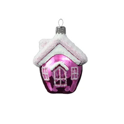 Produktbild von Glas Weihnachtshaus Rosa
