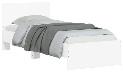 Obrázok produktu pre Rám postele s čelom Biela 80 x 200 cm Konštruované drevo
