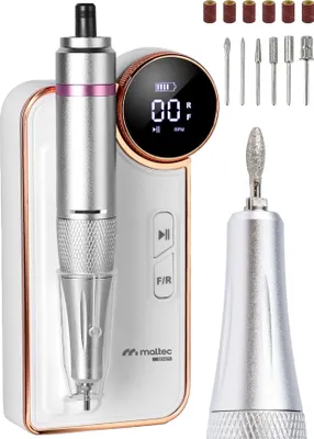 Zdjęcie produktu dla Frezarka do paznokci bezprzewodowa ze stacją manicure pedicure 50w