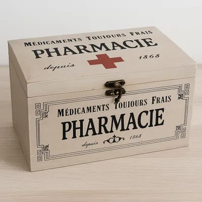 Produktbild von Aufbewahrungsbox mit Deckel, Löchern, für Medikamente, Dekoration (23 x 13 x 13 cm)