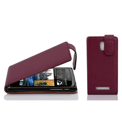 Immagine prodotto di Cadorabo custodia protettiva per HTC Desire 500 custodia in viola flip case custodia del telefono cellulare copertura in Similcuoio