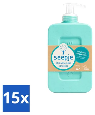 Obrázek produktu pro 15 kusů tekutého mýdla Seepje s vůní eukalyptu a rozmarínu - 300 ml - výhodná balení