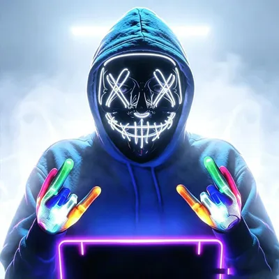 LED-Halloween-Maske, Neon-Maske für Erwachsene, Cosplay