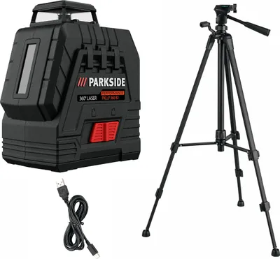 Produktbild von PARKSIDE PERFORMANCE Akku Rotationslaser Kreuzlinienlaser PKLLP 360  4 V 360 Grad