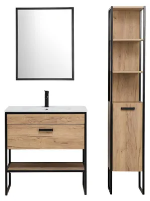 Immagine prodotto di Bagno Set di mobili per il bagno Set di mobili per il bagno Lavabo 3 pezzi Design della stanza Set di mobili per il bagno