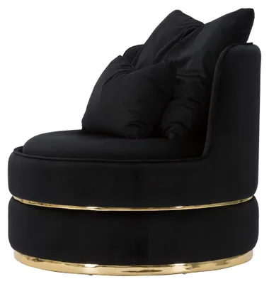 Produktbild von Palang - Sessel, 84x84x72h cm Schwarz, mit Kissen