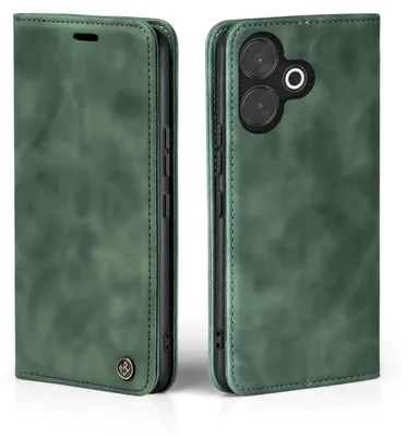 Produktbild von Handy Hülle für Xiaomi Redmi 13 Klapphülle Bookcase Flip Cover Handy Tasche Etui Farbe: Grün