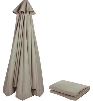 Produktbild von Sonnenschirm Ersatzbezug 350 cm Taupe 8 Streben UV80+ Wasserdicht Polyester