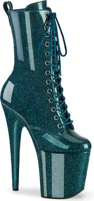 Produktbild von FLAMINGO-1040GP Damen Booties von Pleaser, Blau Lack , EU 43, US 13