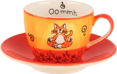 Produktbild von Mila Keramik Cappuccino-Tasse mit Untere Oommh Katze