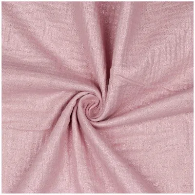 Glitzer Musselin Stoff 50x136cm uni Oeko-Tex Double Gauze Windeltuch Mulltuch Baumwolle rosa