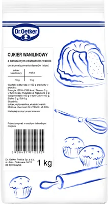 Obrázek produktu pro Dr. Oetker Vanilkový cukr 1 kg