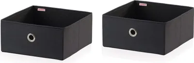 Produktbild von Leifheit Aufbewahrungsboxen 2 Stk. Schwarz 27,5x28x13 cm 80007