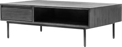 Obrázek produktu pro FURNLUX Konferenční stolek Capella Dark Grey And Black 120 cm / Hlavní barva: šedá / Rozměry: 120 x 40 x 70 cm