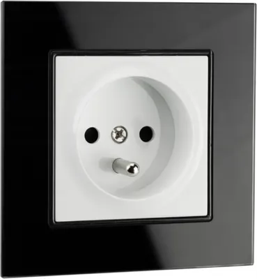 Zdjęcie produktu dla Kontakt Gniazdo Elektryczne Pojedyncze Szklane Fi60 z Uziemieniem