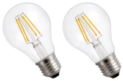 Productafbeelding van Spectrum LED Peerlamp A60 E27 Helder - 11W 1550lm 4000K - Neutraalwit - Vervangt 101W - 2 stuks
