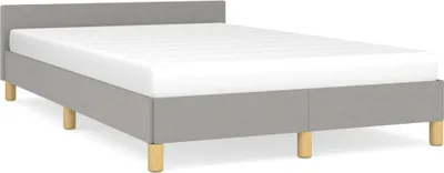 Image de vidaXL Cadre de lit sans matelas gris clair 120x200 cm Tissu