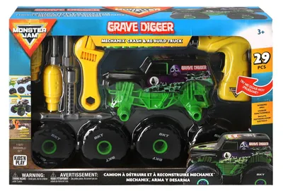 Obrázok produktu pre Hot wheels monster jam mechanix 1:18 build 'n re-build grave digger