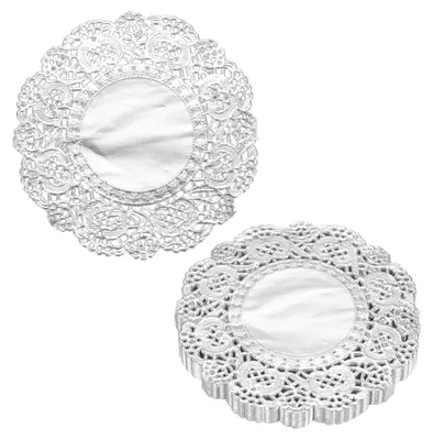 Obrázok produktu pre 200 kusov ozdôb na torty, priemer 8,9 cm, strieborná farba