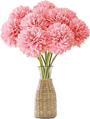 Imagen del producto de Flores de hortensia artificiales, realistas, de color rosa, 1 unidad, para decoración