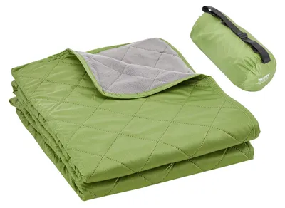 Immagine prodotto di Coperta da campeggio VEVOR, 2,08 x 1,4 m, grande coperta termica da stadio, impermeabile e antivento, pile di poliestere 330 g/m², ignifuga