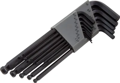 Produktbild von Innensechskant-Schlüssel McPower, 13-teiliges Set mit Kugelkopf und Halter
