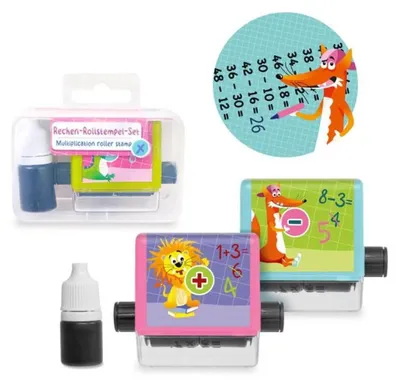 Produktbild von ABC-5 Rechen-Rollstempel-Set 2-teilig (einzeln)