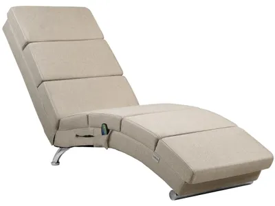 Produktbild von CASARIA® Relaxliege XXL Massage Heizfunktion 186x 89x 55 cm Ergonomisch Stoff Gepolstert 180 kg Belastbarkeit Wohnzimmer Chaiselongue Relaxsessel Beige