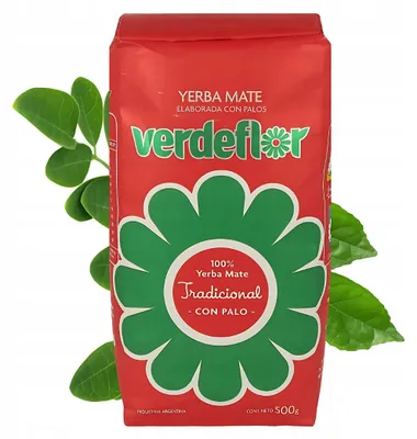 Obrázok produktu pre Zelený maté Verdeflor, tradičný, vyrobený z kmeňov, 0,5 kg, 500 g