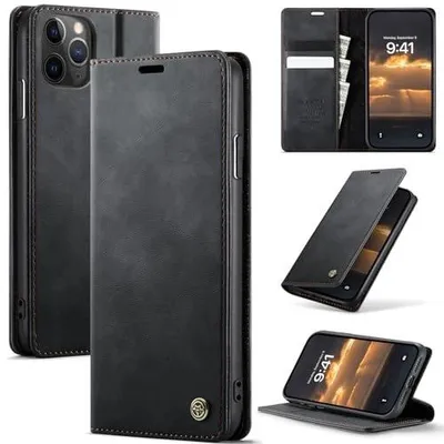 Zdjęcie produktu dla Etui portfelowe iphone 11 pro skórapoliuretan ochrona RFID stojak karty