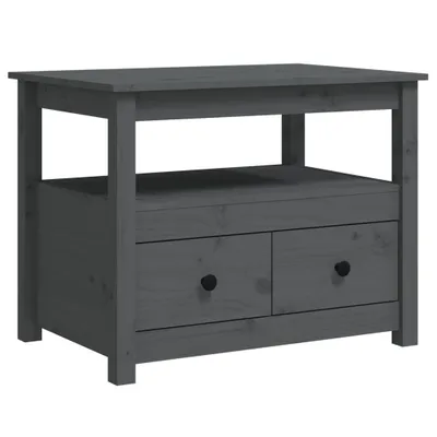 Produktbild von vidaXL Couchtisch Grau 71x49x55 cm Massivholz Kiefer