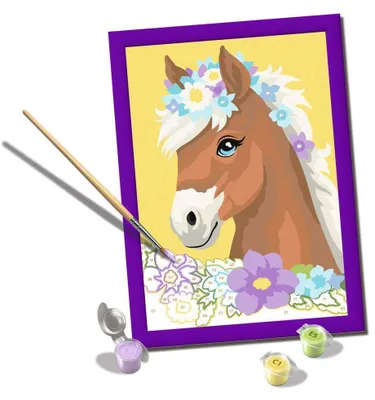 Immagine prodotto di Ravensburger CreArt - Pittura per numeri 23999 - Cavallo con fiori - da 9 anni 23999