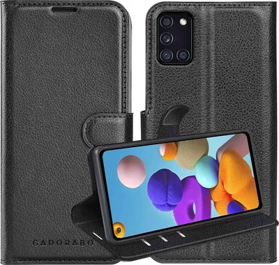 Obrázok produktu pre Cadorabo Case for Samsung Galaxy A21s Protective Case in Black Puzdro na mobilný telefón s magnetickým zatváraním