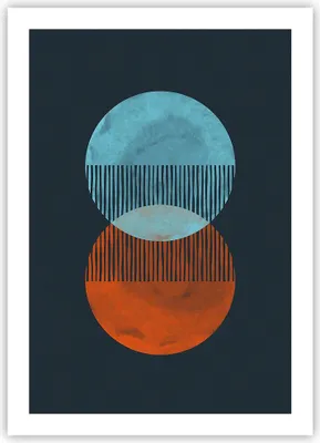 Produktbild von Poster - Poster ohne Rahmen - Geometrie Abstraktion Minimalismus - 50x70 cm - Wand Bild - Wanddeko - Wandbilder - Kunstposter - Wandposter - Bilder - Kunstdruck - Wanddekoration - P2XPA50x70-5042