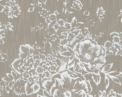 Produktbild von Architects Paper Blumentapete Metallic Silk florale Tapete Textiltapete silber braun 10,05 m x 0,53 m