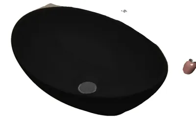 Produktbild von Waschbecken, Elegantes Ovaldesign, Robuste Keramikkonstruktion, armeegrün