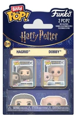 Image de Funko Bitty Harry Potter : figurines de Hagrid et Dobby, multicolores. Adaptées aux enfants, taille unique, multicolores