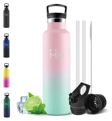 Produktbild von Edelstahl Trinkflasche 750 ml, isoliert, auslaufsicher, Thermosflasche